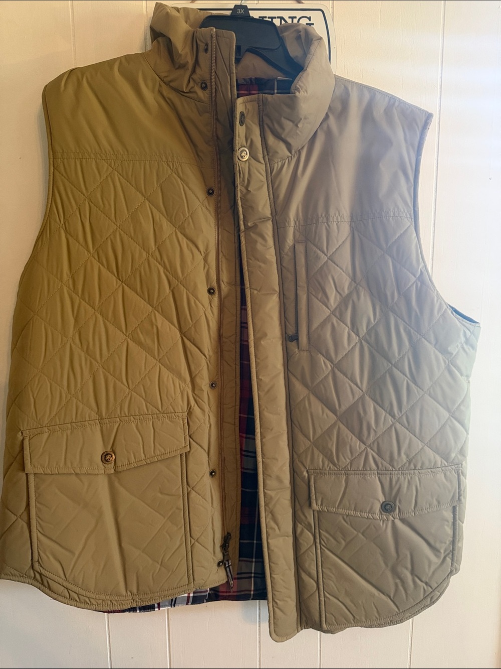 Southern Proper Quilted Vest in Khaki